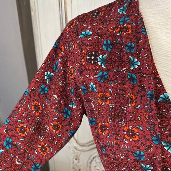 June & Hudson Dark Floral Empire Waist Long Sleeve Maxi Dress - Picture 6 of 14